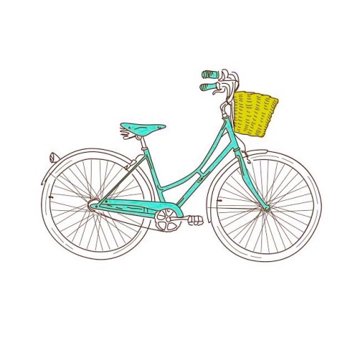 500x500 Watercolor Bike Via Tumblr On We Heart It - Watercolor Bike