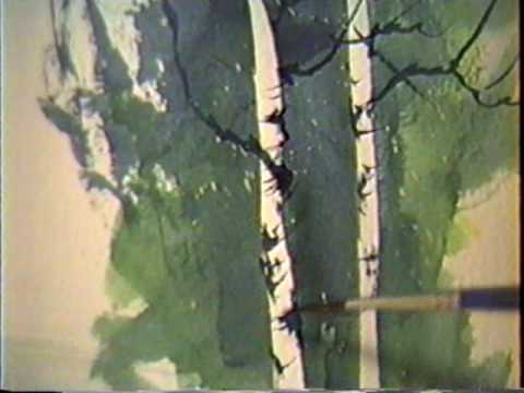 480x360 Watercolor Birch Demo - Watercolor Birch Trees