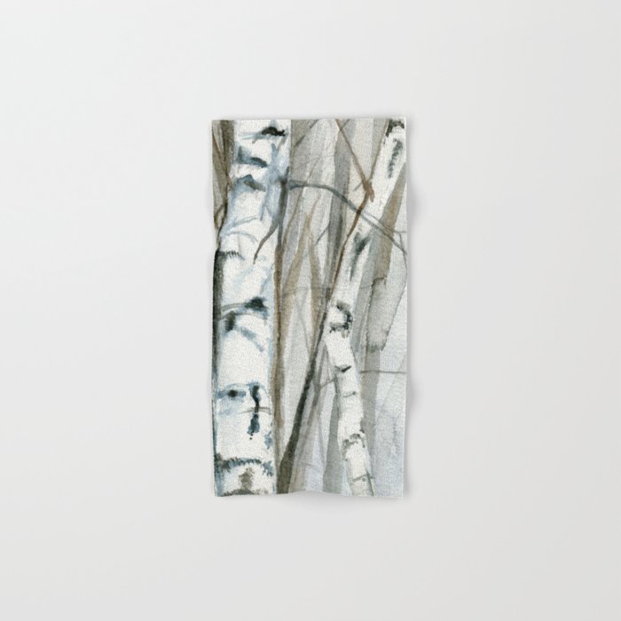 700x700 Winter Birch Trees Woodland Watercolor Original Art Print Hand - Watercolor Birch Trees