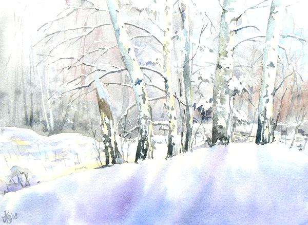 600x438 Birch Trees In Winter Birch Trees In The Snow Artificial Winter - Watercolor Birch Trees Snow
