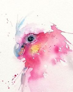 239x300 Modern Abstract Beautiful Birds Art Watercolour Canvas Painting - Watercolor Bird Abstract