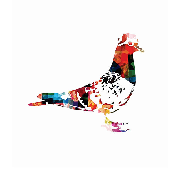 640x640 Online Shop Watercolor Hand Painted Abstract Pigeon Bird Canvas - Watercolor Bird Abstract