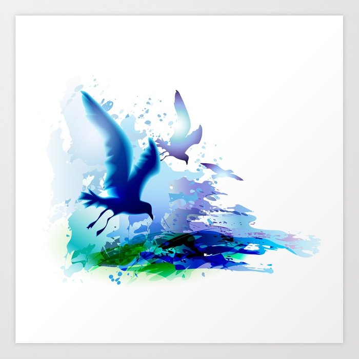 Watercolor Bird Flying at PaintingValley.com | Explore collection of ...