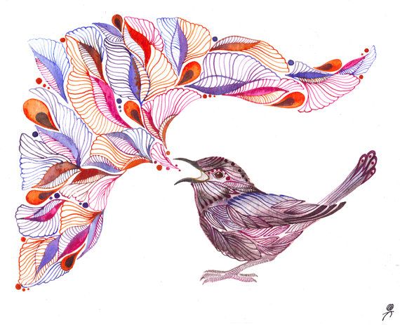 570x463 Singing Wren Sale Buy One Get One Free, Watercolor Bird - Watercolor Bird Prints