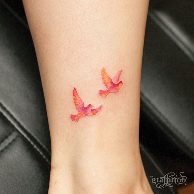 640x640 Coolest Watercolor Bird Tattoo Designs And Ideas - Watercolor Bird Tattoo
