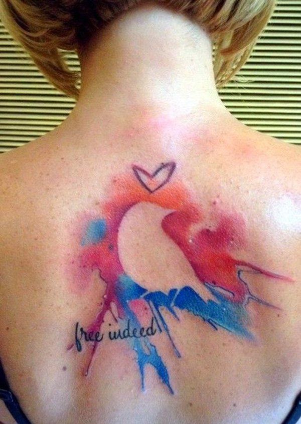 600x846 Examples Of Watercolor Tattoo Watercolor Bird, Watercolour - Watercolor Bird Tattoo