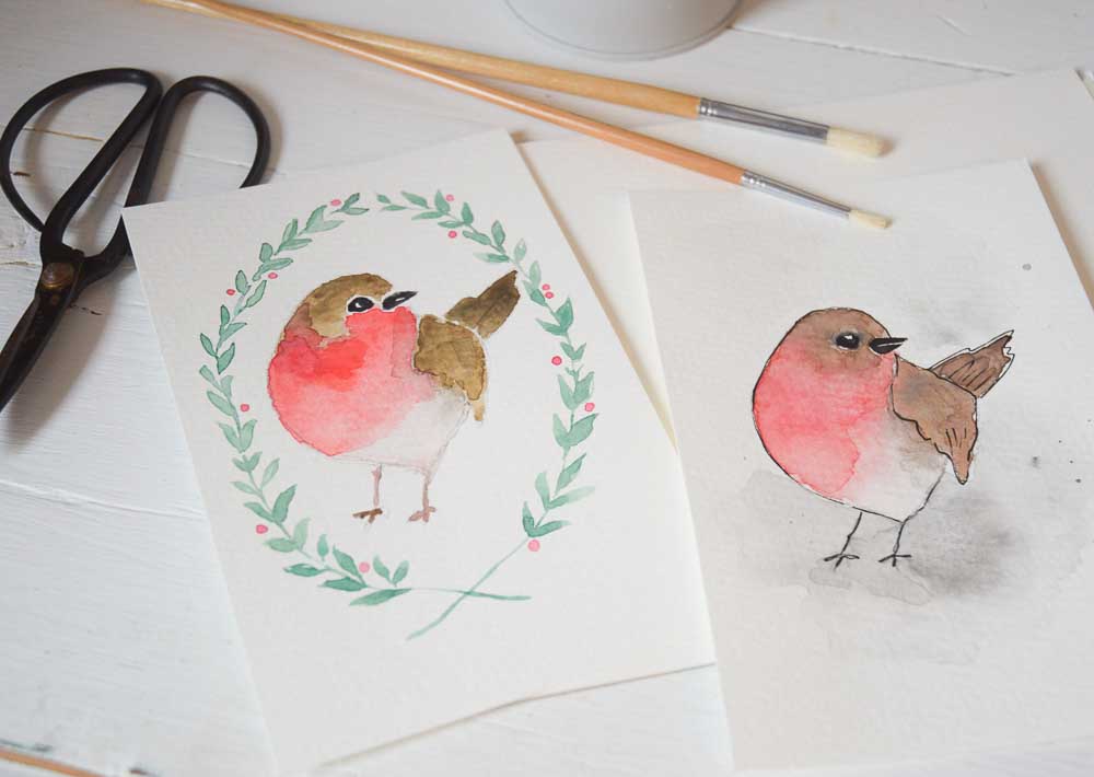 1000x710 Shayda Campbell Watercolor Winter Birds Tutorial - Watercolor Birds Tutorial