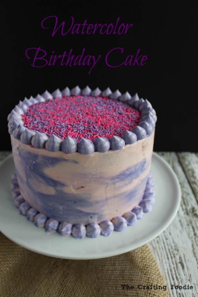 650x975 Watercolor Birthday Cake - Watercolor Birthday Cake