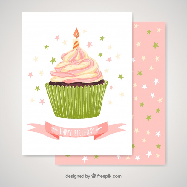 626x626 Watercolor Birthday Cake Cardq Vector Free Download - Watercolor Birthday Cake