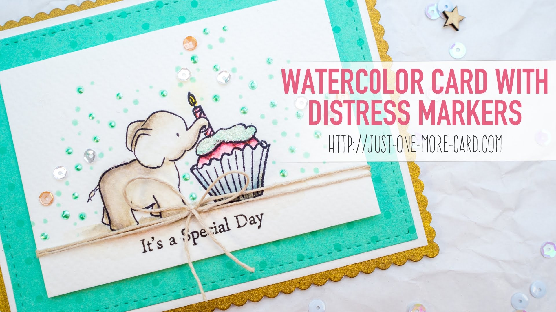 1920x1080 Watercolor Birthday Card With Distress Markers - Watercolor Birthday Card