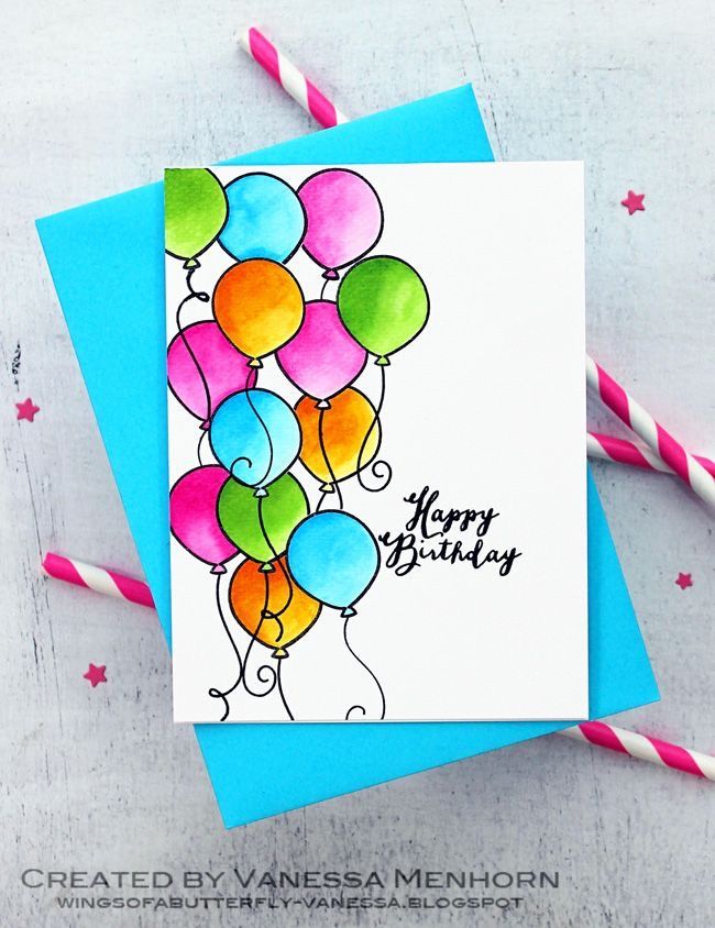 Watercolor Birthday Card Ideas at PaintingValley.com | Explore ...