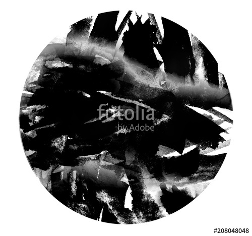 500x468 Watercolor Black Background, Blot, Blob, Splash Of Black Paint On - Watercolor Black Background