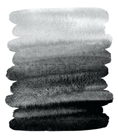 387x450 Gray Watercolor Africanplant - Watercolor Black Background