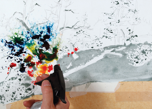 500x361 How To Mix Watercolors By Pouring And Blending And Other - Watercolor Blending