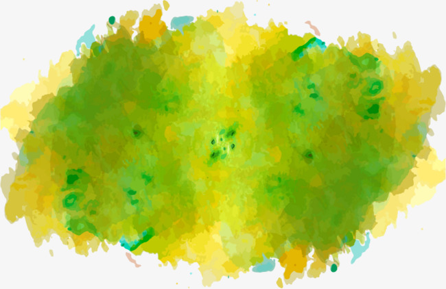 650x422 Watercolor Blending, Hand Painted Watercolor, Green, Yellow Png - Watercolor Blending