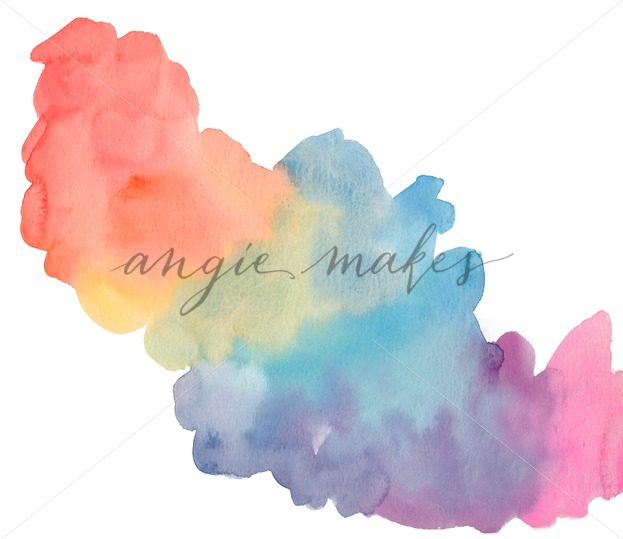 623x539 Rainbow Watercolor Background. Abstract Watercolor Rainbow Blob - Watercolor Blob