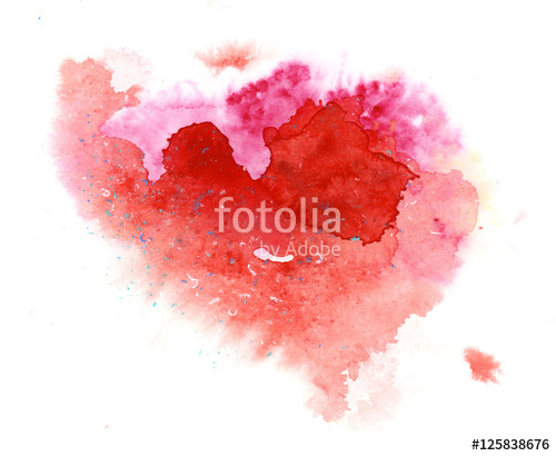 500x410 Watercolor Blob Heart Shaped Stock Photo And Royalty Free Images - Watercolor Blob