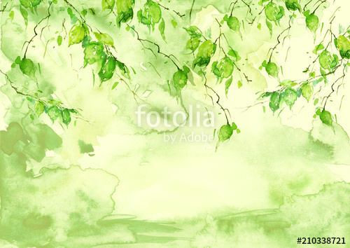 500x354 Watercolor Green Background, Blot, Blob, Splash Of Green Paint On - Watercolor Blob