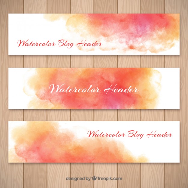 626x626 Watercolor Blog Headers Vector Free Download - Watercolor Blog Header
