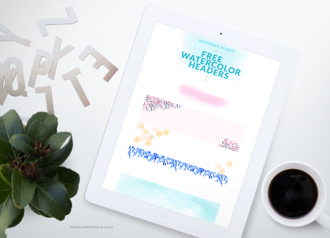 1100x792 Free Watercolor Blog Headers - Watercolor Blog Header