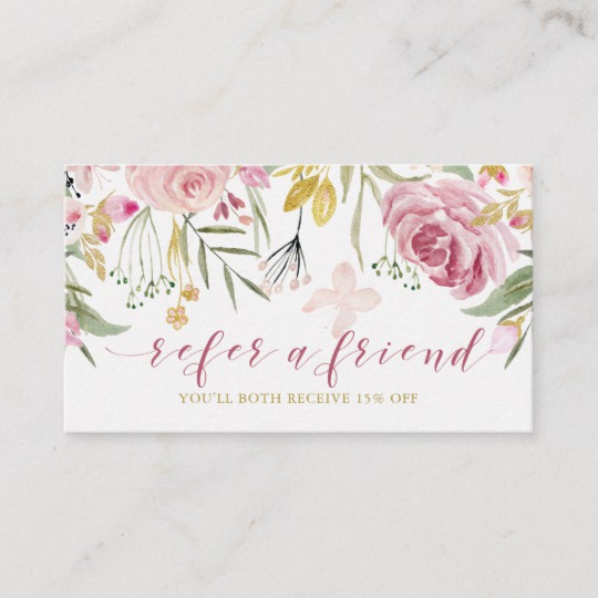 540x540 Watercolor Blooms Pink And Gold Floral Referral - Watercolor Blooms