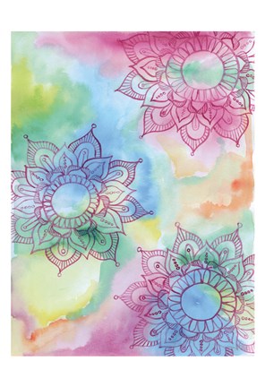 296x432 Watercolor Blooms 1 Fine Art Print By Pam Varacek - Watercolor Blooms