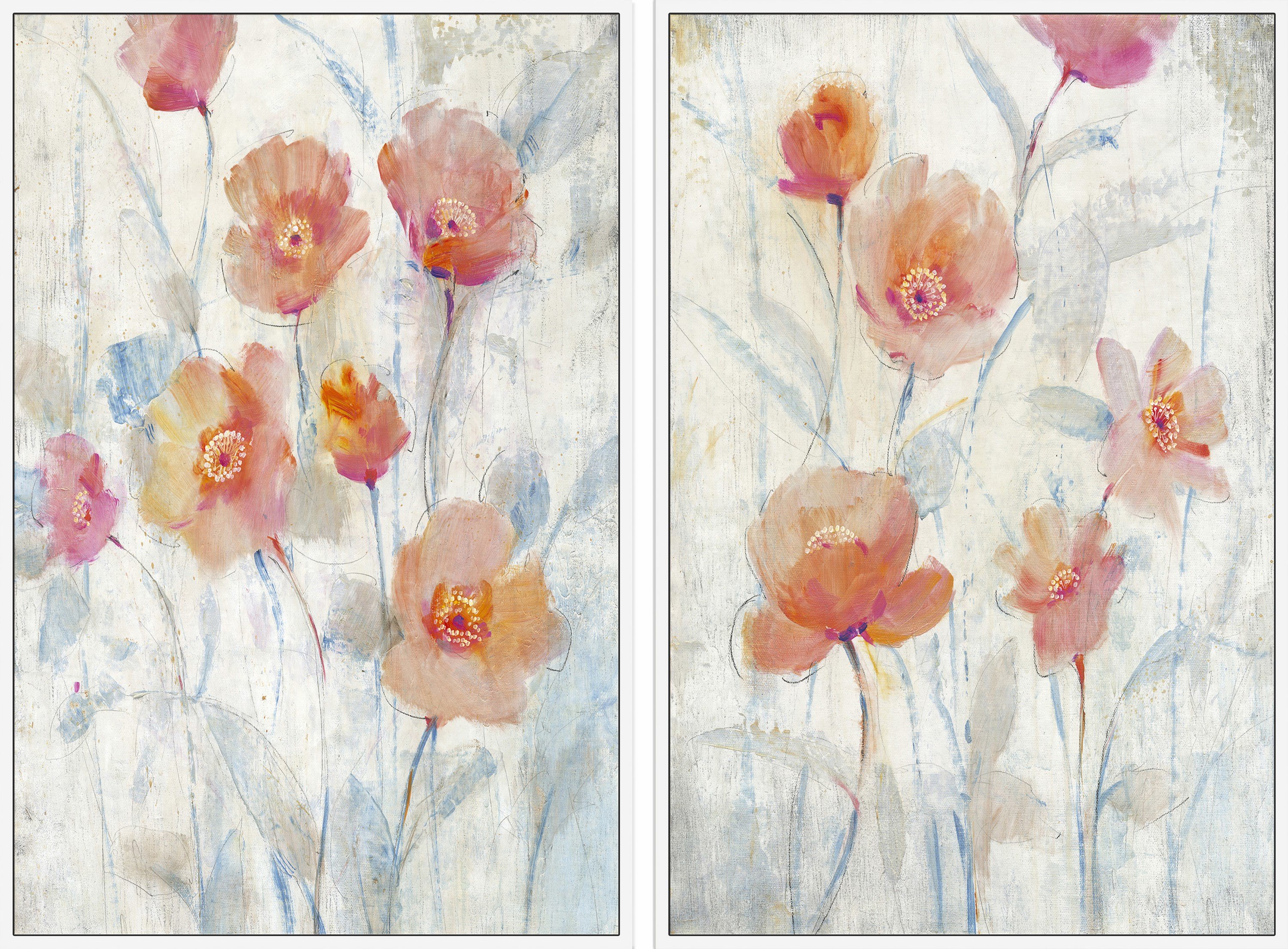 3000x2209 Watercolor Blooms Diptych Joss Amp Main - Watercolor Blooms