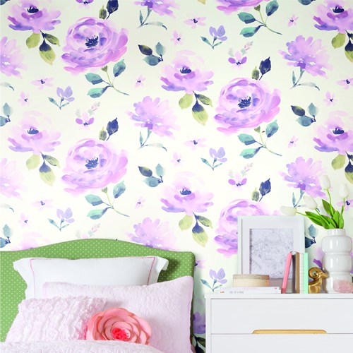 500x500 Watercolor Blooms Wallpaper From Young At Heart - Watercolor Blooms