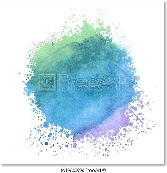 561x581 Free Art Print Of Watercolor Blot. Multicolored Watercolor Splash - Watercolor Blot