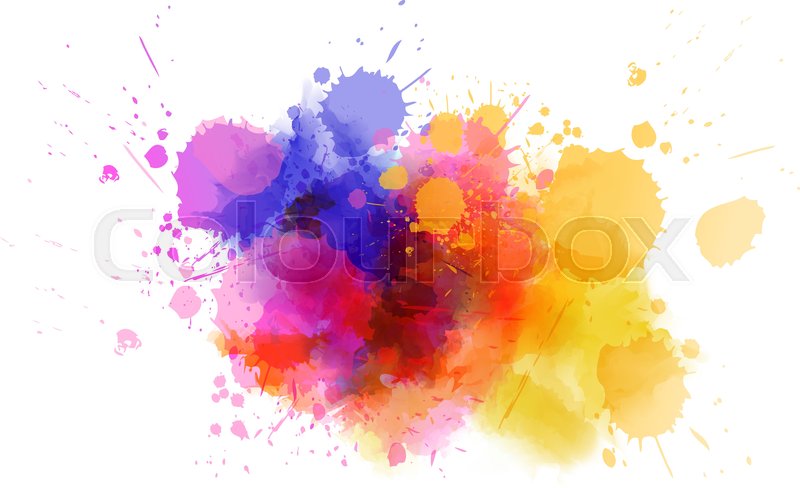 800x488 Multicolored Splash Watercolor Blot - Watercolor Blot