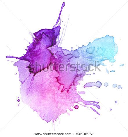 440x470 Watercolor Blot Background, Raster Illustration - Watercolor Blot