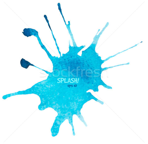 600x584 Blue Watercolor Blot Stock Photo Anastasy Yarmolovich (Neirfy - Watercolor Blot