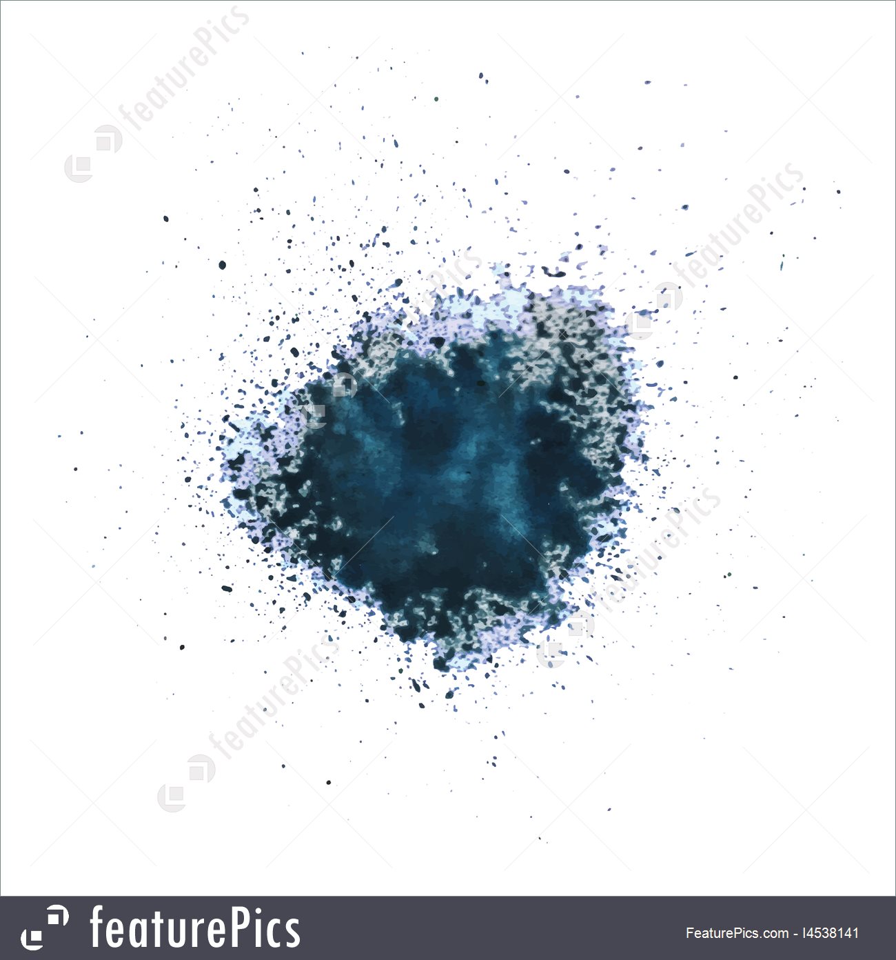 1300x1392 Blue Watercolor Blot Stock Illustration I4538141 - Watercolor Blot