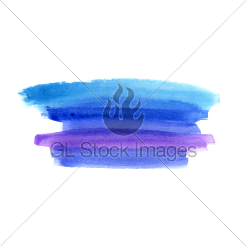 500x500 Bright Blue Watercolor Blot On White Background Gl Stock Images - Watercolor Blot
