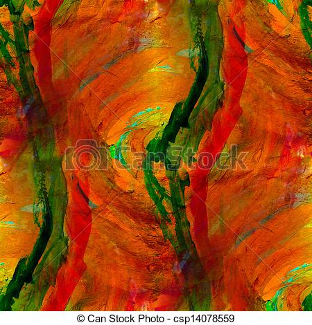 450x470 Seamless Painting Red Yellow Orange Green Watercolor With Bright - Watercolor Blotches