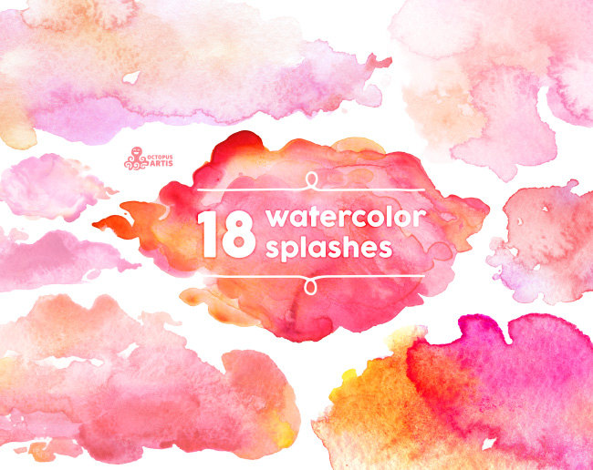 650x516 Watercolor Clipart Splash - Watercolor Blotches