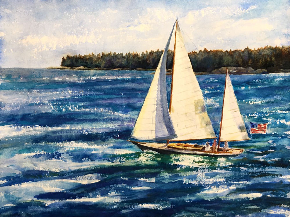 1000x751 Sailboat Painting Tutorial Watercolor Painting Tutorial - Watercolor Boat