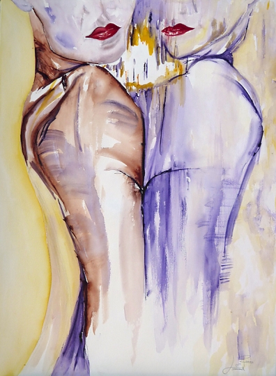 396x540 Body Contours By Lori Skoumal Reeves - Watercolor Body