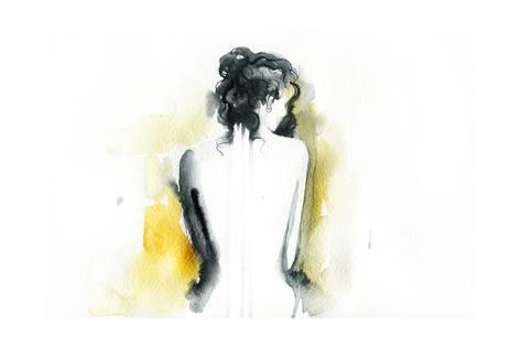 473x315 Beautiful Woman Body. Abstract Watercolor .fashion Background - Watercolor Body