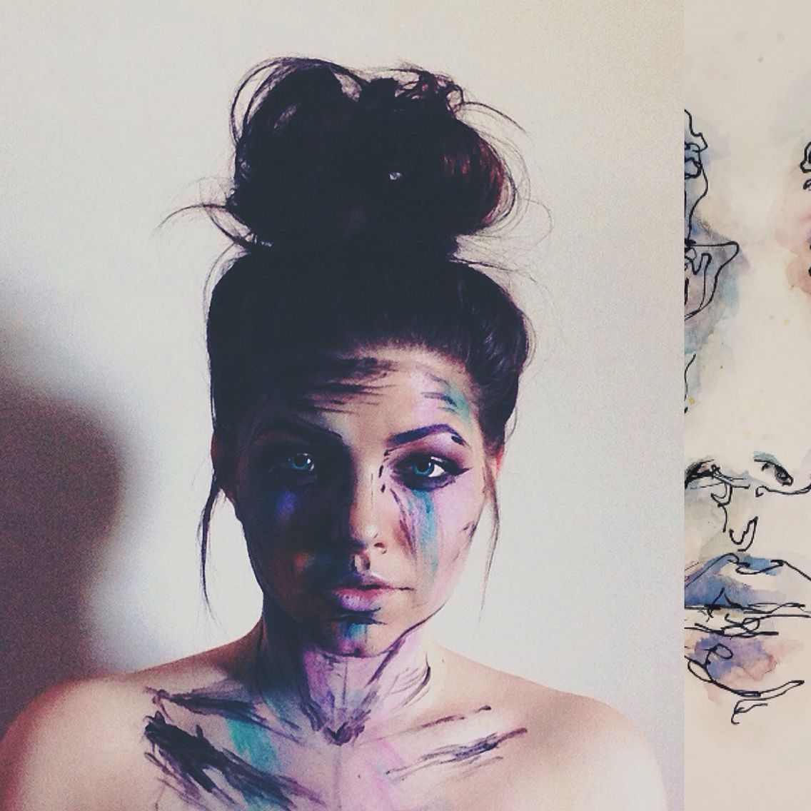 1136x1136 Watercolor Art Body Paint Fx Makeup And Body Paint - Watercolor Body Paint