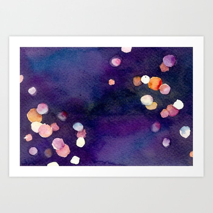 700x700 Watercolor Bokeh Art Print By Artbymurielle Society6 - Watercolor Bokeh