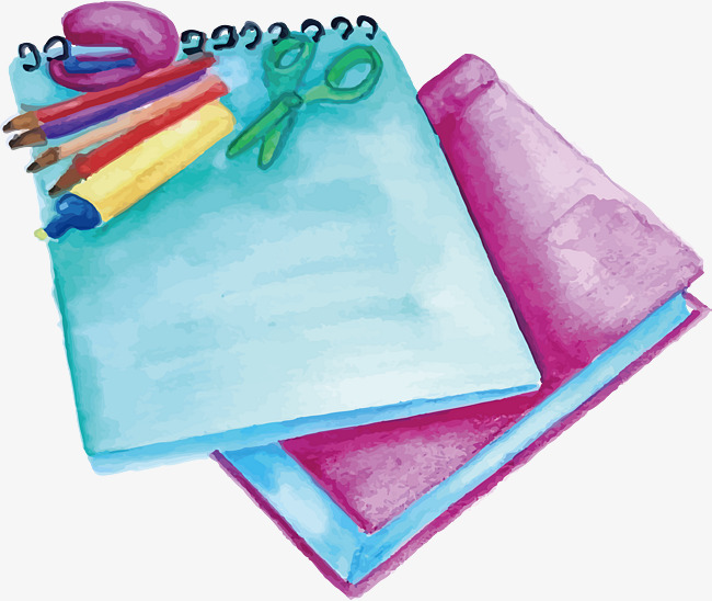 650x548 Watercolor Hand Painted Book Stationery, Watercolor Vector, Book - Watercolor Book