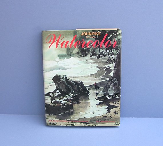 570x513 Watercolor Book John Pike Watercolor . Hardcover Book Wdust Etsy - Watercolor Book Cover