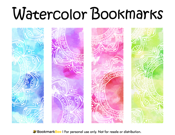 600x464 Handmade Watercolor Bookmarks To Buy, To Make, And To Print - Watercolor Bookmarks