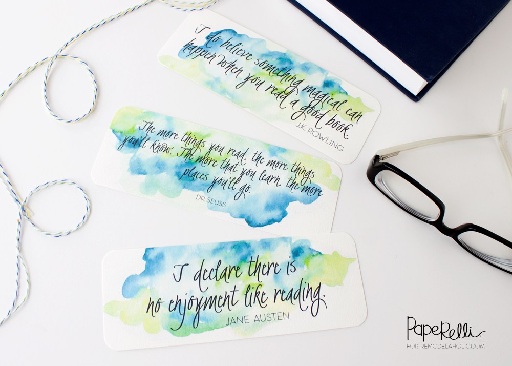 1000x714 Remodelaholic Free Download Watercolor Printable Bookmarks - Watercolor Bookmarks