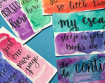 340x270 Watercolor Bookmark Etsy - Watercolor Bookmarks