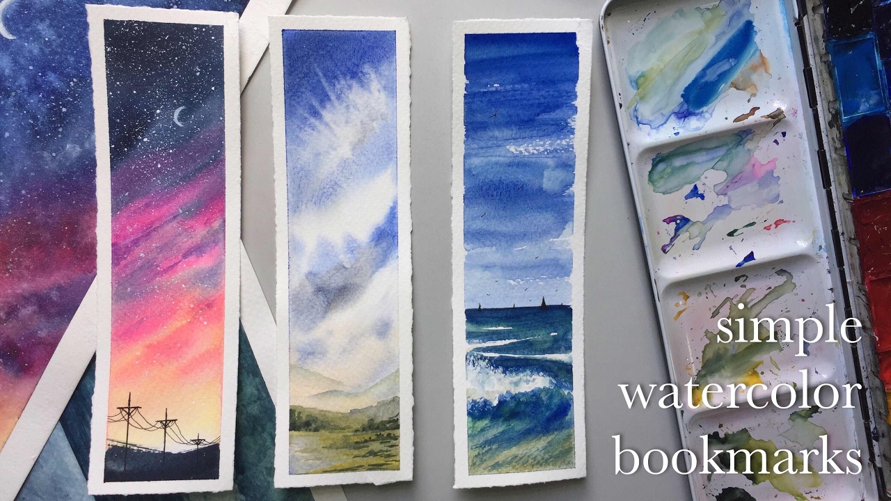 1280x720 Making Watercolor Bookmarks - Watercolor Bookmarks