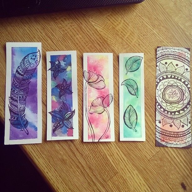 612x612 Watercolor Bookmarks - Watercolor Bookmarks