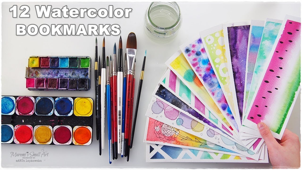 1280x720 Diy 12 Easy Watercolor Bookmarks Ideas For Beginners - Watercolor Bookmarks