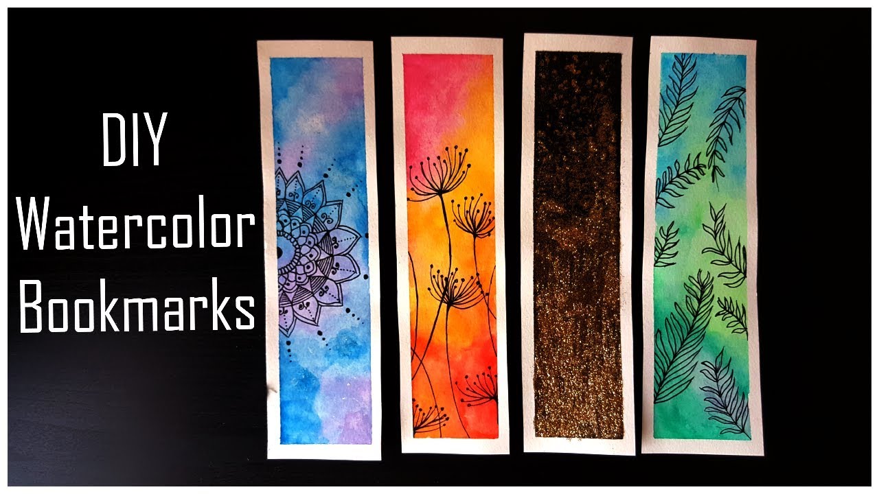 1280x720 Diy Watercolor Bookmarks For Back To School 2017 - Watercolor Bookmarks
